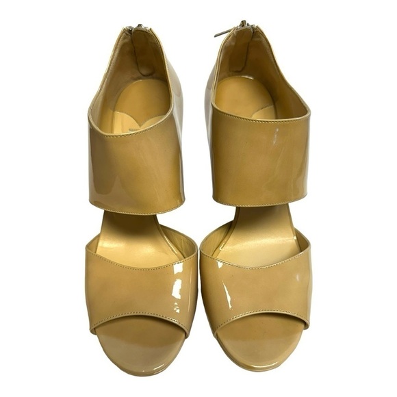Jimmy Choo Private Nude Patent Leather Heels Sandals 39/9 fits US 8 runs small - Picture 5 of 15